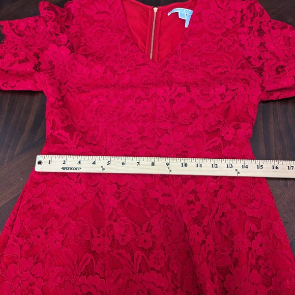 Draper James Blooming Lace Red Dress - Picture 9 of 9